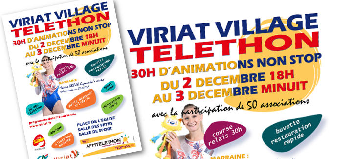 Viriat - Téléthon du 2 et 3 décembre 2016