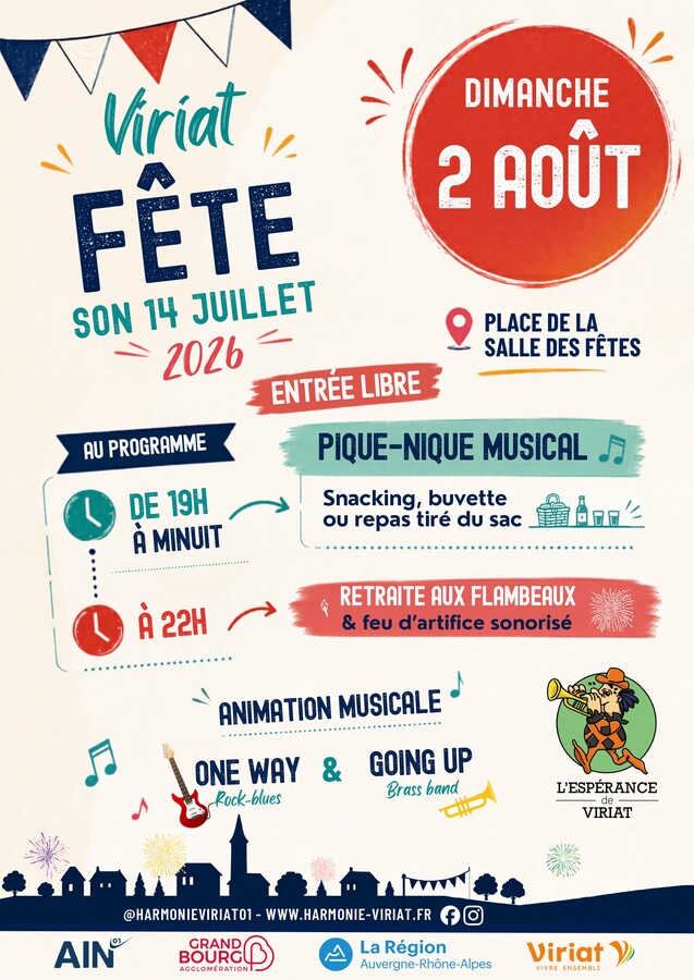 Affiche Harmonie pour Fête du 14 juillet de Viriat page 0001