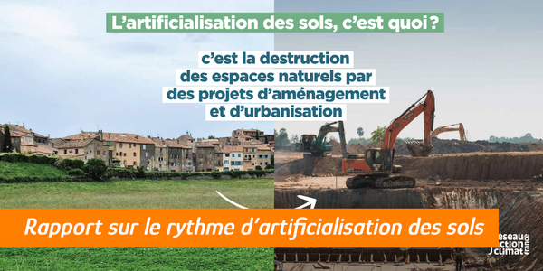 Mise à disposition du Rapport sur le rythme de l'artificialisation des sols