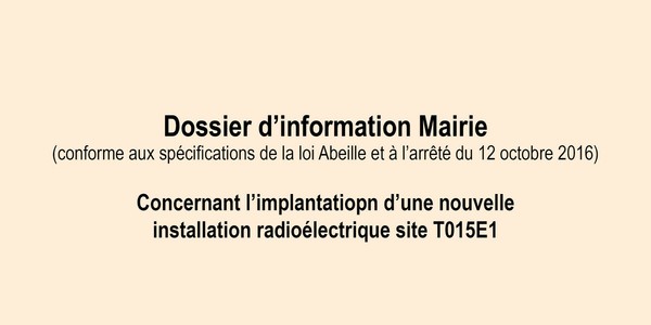 Dossier d'information mairie